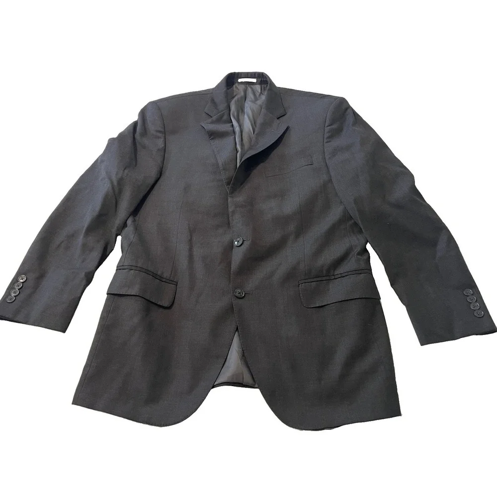Peter Millar Mens Wool 2 Button Sport Coat Jacket Blazer in Grey Size 42R